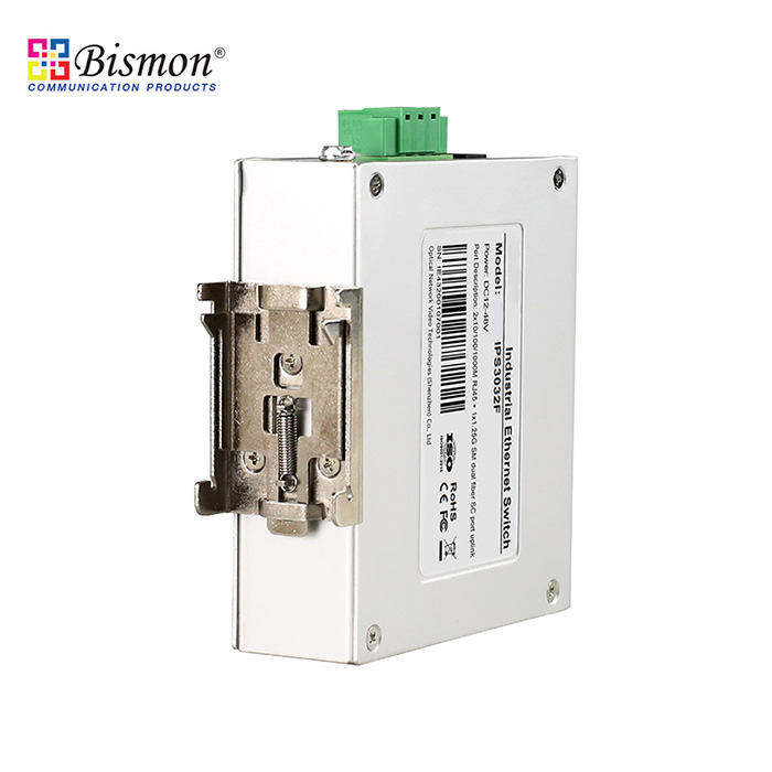 2Port 10/100/1000Base-T PoE + SC Dual Fiber SM 20km Industrial switch